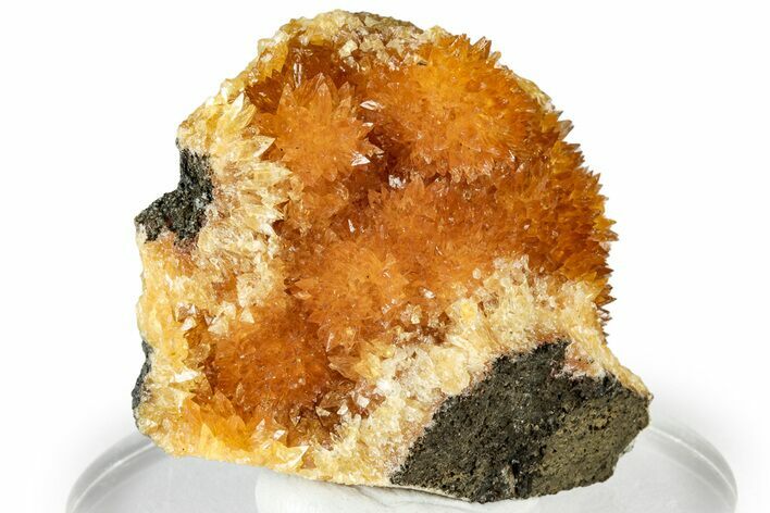 Intense Orange Calcite Crystal Cluster - Poland #311628